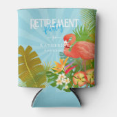 Rafraîchisseur Pour Canette Flamingo Retirement Blue Can Cooler (Devant)
