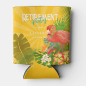 Rafraîchisseur Pour Canette Flamingo Retirement Yellow Orange Can Cooler (Devant)