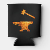 Rafraîchisseur Pour Canette Flamme Anvil et marteau forgeron Métalworking (Devant)