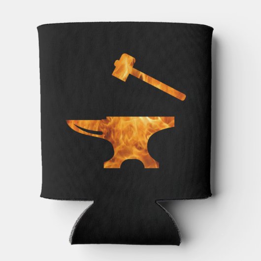 Rafraîchisseur Pour Canette Flamme Anvil et marteau forgeron Métalworking (Dos)