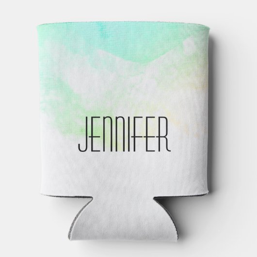 Rafraîchisseur Pour Canette Flèches Abstraites vert et bleu (Dos)