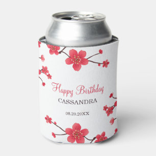 Rafraîchisseur Pour Canette Fleur de cerise rouge sucrée Sakura Fleur Annivers