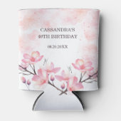 Rafraîchisseur Pour Canette Fleur de cerisier moderne Pink Splash Anniversaire (Devant)