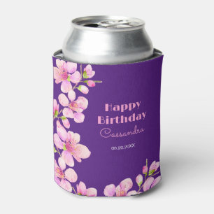Rafraîchisseur Pour Canette Fleur de cerisier rose doux Sakura Purple Annivers