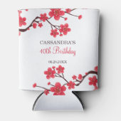 Rafraîchisseur Pour Canette Fleur de cerisier rouge floral Sakura Anniversaire (Devant)