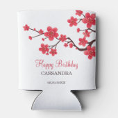 Rafraîchisseur Pour Canette Fleur de cerisier rouge Sakura Fleur anniversaire (Dos)