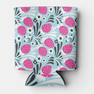 Rafraîchisseur Pour Canette Fleur de fraise : Berry Rose Sans Seamless.