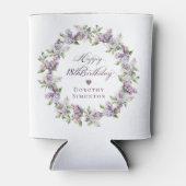 Rafraîchisseur Pour Canette Fleur de printemps violette Lilac 18e anniversaire (Devant)