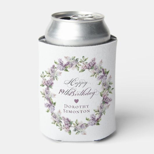 Rafraîchisseur Pour Canette Fleur de printemps violette Lilac 19e anniversaire (Can devant)