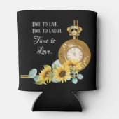 Rafraîchisseur Pour Canette Fleur de tournesol Favor peut refroidir (Noir) (Dos)