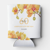 Rafraîchisseur Pour Canette Fleur d'orchidée jaune Anniversaire botanique (Dos)