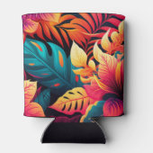 Rafraîchisseur Pour Canette Fleur hawaïenne motif tropical fleuri lumineux (Dos)