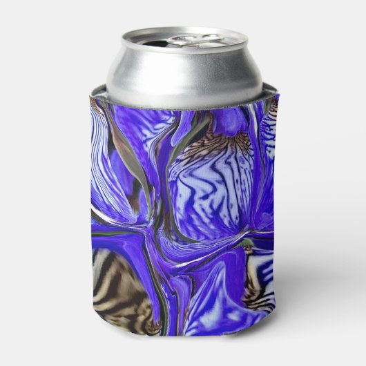Rafraîchisseur Pour Canette Fleur Iris Violet (Can devant)