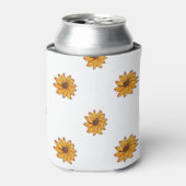 Rafraîchisseur Pour Canette Fleur Jaune main tiré Motif d'encre (Can devant)