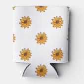 Rafraîchisseur Pour Canette Fleur Jaune main tiré Motif d'encre (Devant)