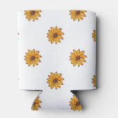 Rafraîchisseur Pour Canette Fleur Jaune main tiré Motif d'encre (Dos)