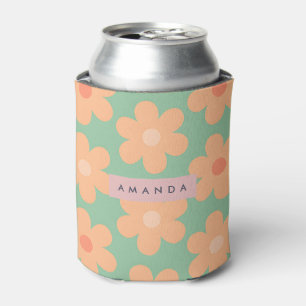 Rafraîchisseur Pour Canette Fleur personnalisée de marguerite orange rétro