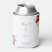 Rafraîchisseur Pour Canette Fleur rouge mariage Faveur (Can devant)