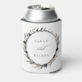 Rafraîchisseur Pour Canette Fleur sauvage Boho Black Brown Automne Mariage (Can Dos)