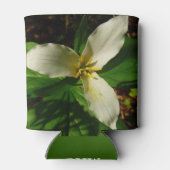 Rafraîchisseur Pour Canette Fleur sauvage de printemps blanc Trillium Flower (Dos)