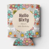 Rafraîchisseur Pour Canette Fleur Super Hippie Retro Hello Soixante Plaque pap (Dos)