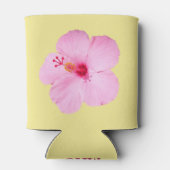 Rafraîchisseur Pour Canette Fleur tropicale d'hibiscus rose (Dos)