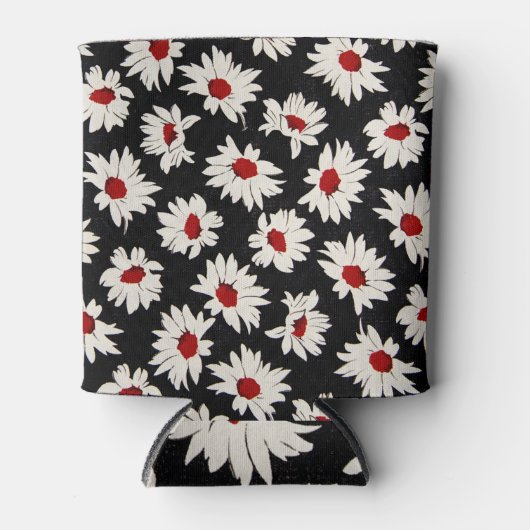 Rafraîchisseur Pour Canette Fleurs Abstraites, motif d'aquarelle d'art. (Devant)