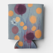 Rafraîchisseur Pour Canette Fleurs Abstraites orange et rose (Devant)