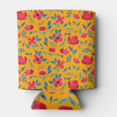 Rafraîchisseur Pour Canette Fleurs aquarelles : Peint à la main sans joint (Dos)