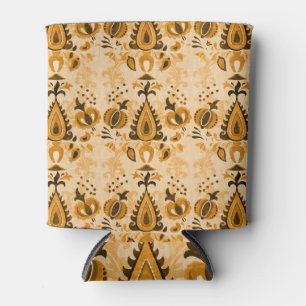 Rafraîchisseur Pour Canette Fleurs asiatiques : Vintage Brown sans couture.