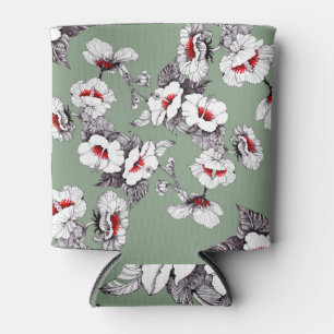 Rafraîchisseur Pour Canette Fleurs blanches rouges sans joint : décoration ver