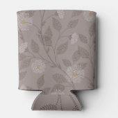 Rafraîchisseur Pour Canette Fleurs brodées et feuilles, design sans soudure. (Dos)