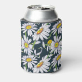 Rafraîchisseur Pour Canette Fleurs chamomiles : Aquarelle bleu foncé. (Can Dos)