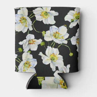 Rafraîchisseur Pour Canette Fleurs chamomiles : Motif d'illustration aquarelle