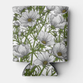 Rafraîchisseur Pour Canette Fleurs cosmos blanches (Devant)