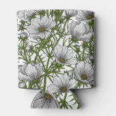 Rafraîchisseur Pour Canette Fleurs cosmos blanches (Dos)