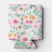 Rafraîchisseur Pour Canette Fleurs d'aquarelle et feuilles (Dos)