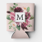 Rafraîchisseur Pour Canette Fleurs d'aquarelle modernes Monogrammes (Devant)