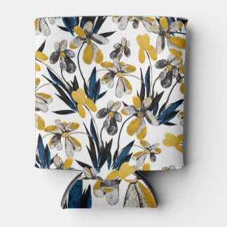 Rafraîchisseur Pour Canette Fleurs d'aquarelle : motif d'été vibrant.