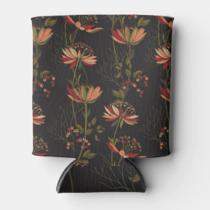 Rafraîchisseur Pour Canette Fleurs d'Astrantia : tissage vintage floral.