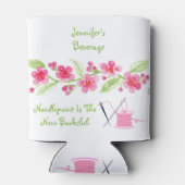 Rafraîchisseur Pour Canette Fleurs de cerisier peint à la main Needlepoint Per (Dos)