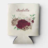 Rafraîchisseur Pour Canette fleurs de champagne de Bourgogne mariage  (Devant)