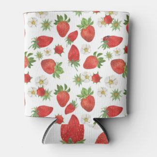 Rafraîchisseur Pour Canette Fleurs de fraises : Aquarelle Art sans fil