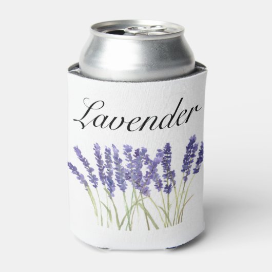 Rafraîchisseur Pour Canette Fleurs de lavande aquarelle herbes violet chic (Can devant)