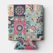 Rafraîchisseur Pour Canette Fleurs de marguerite, arrière - plan patchwork, vi (Dos)