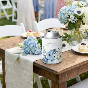 Rafraîchisseur Pour Canette Fleurs de mariage personnalisées à l'aquarelle ble