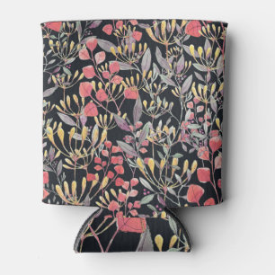 Rafraîchisseur Pour Canette Fleurs de prés, motif aquarellé.
