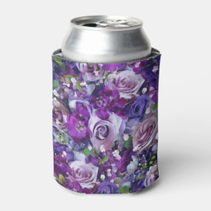 Rafraîchisseur Pour Canette Fleurs de rose lilas violet motif jardin