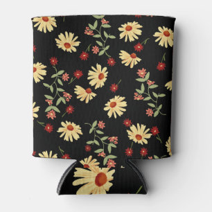 Rafraîchisseur Pour Canette Fleurs de soleil d'automne : Harmonie rouge-orange