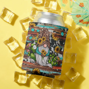 Rafraîchisseur Pour Canette Fleurs de soleil Gnome Occidentales Pierres Turquo